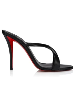 MULAZEE CROSS 100MM KID LINING BLACK SANDALS