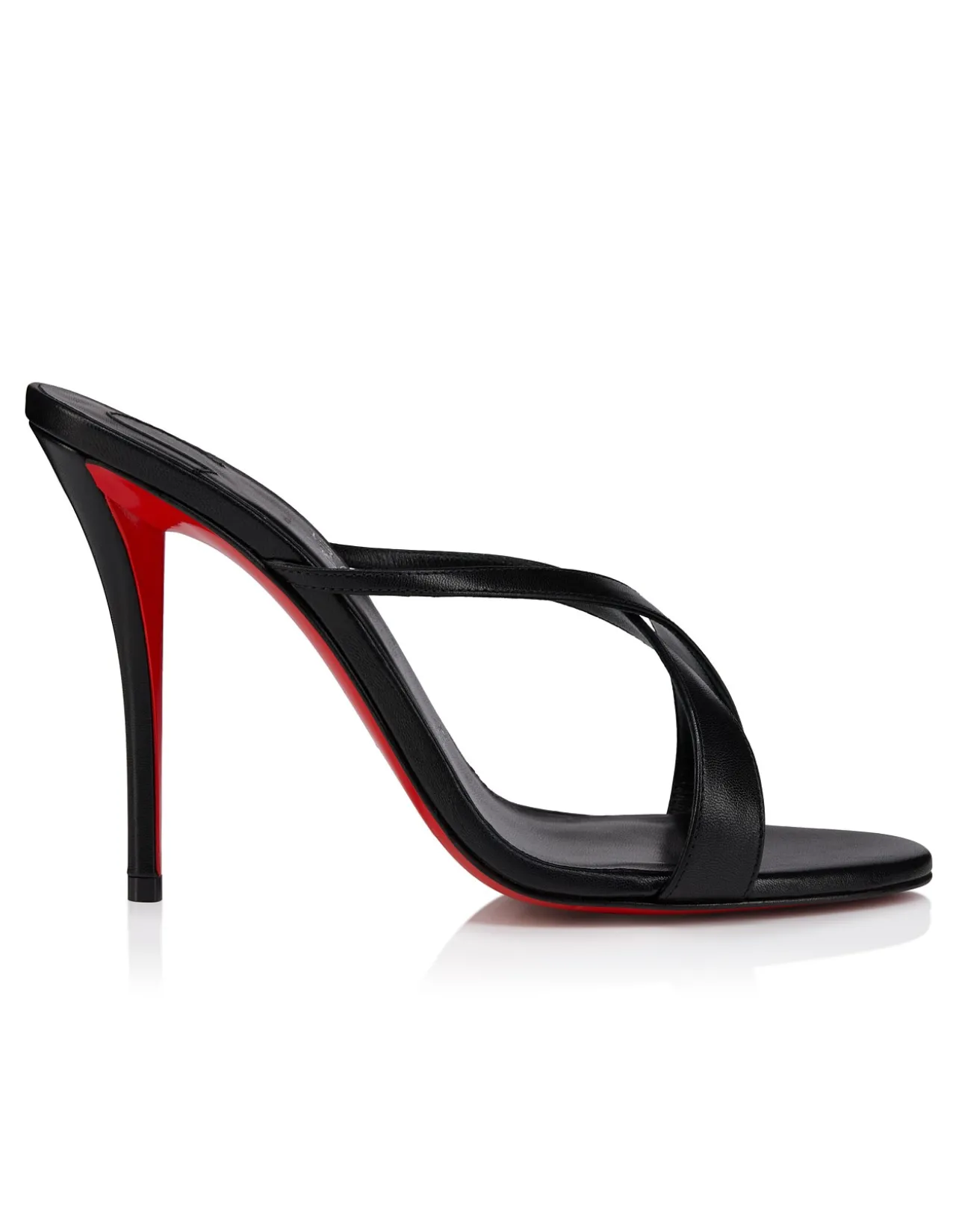 MULAZEE CROSS 100MM KID LINING BLACK SANDALS