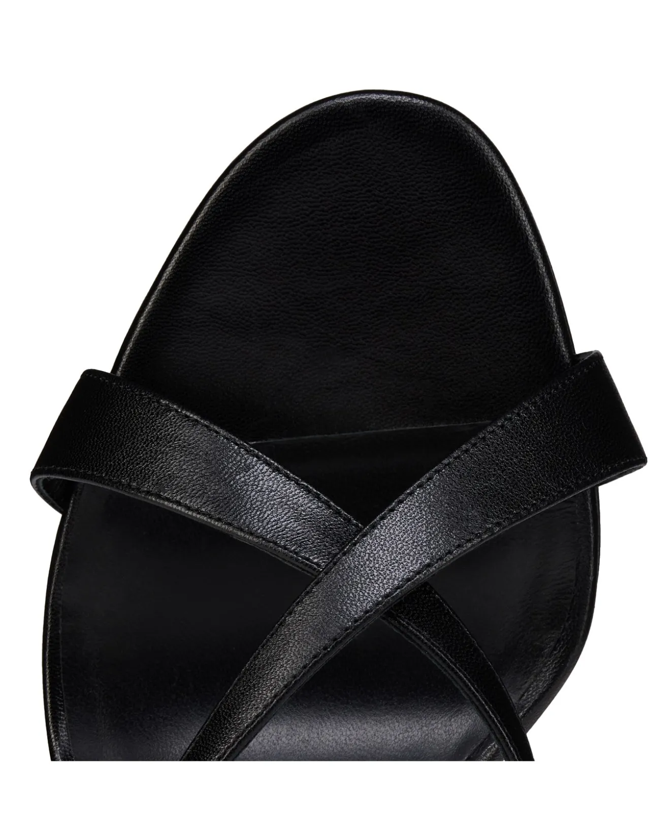 MULAZEE CROSS 100MM KID LINING BLACK SANDALS