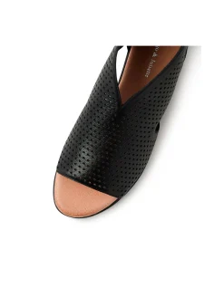 Mutan Laser Cut Low Wedge Sandals