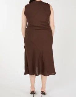 NADIA LINEN MIDI DRESS