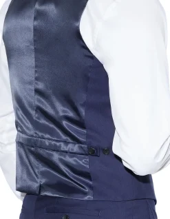 Navy Vest Wool Twill Waistcoat
