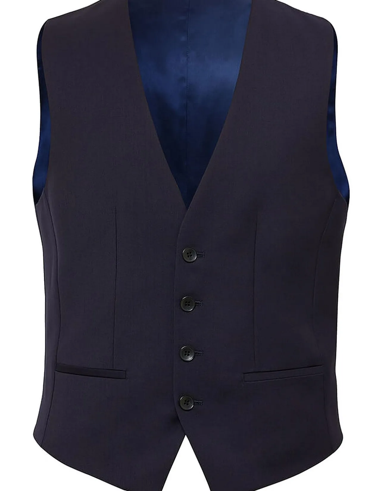 Navy Vest Wool Twill Waistcoat