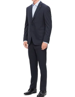 Navy Blue Lightweight Wool Suit