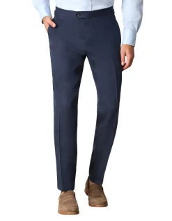 Nebrodi Trouser Slim Fit Linen Navy