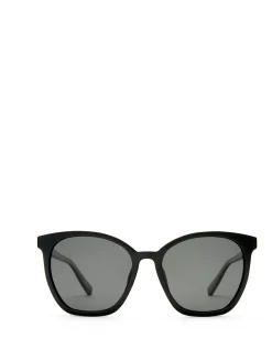 NIRVANA BLACK CAT-EYE SMOKE MONO POLARIZED SUNGLASSES