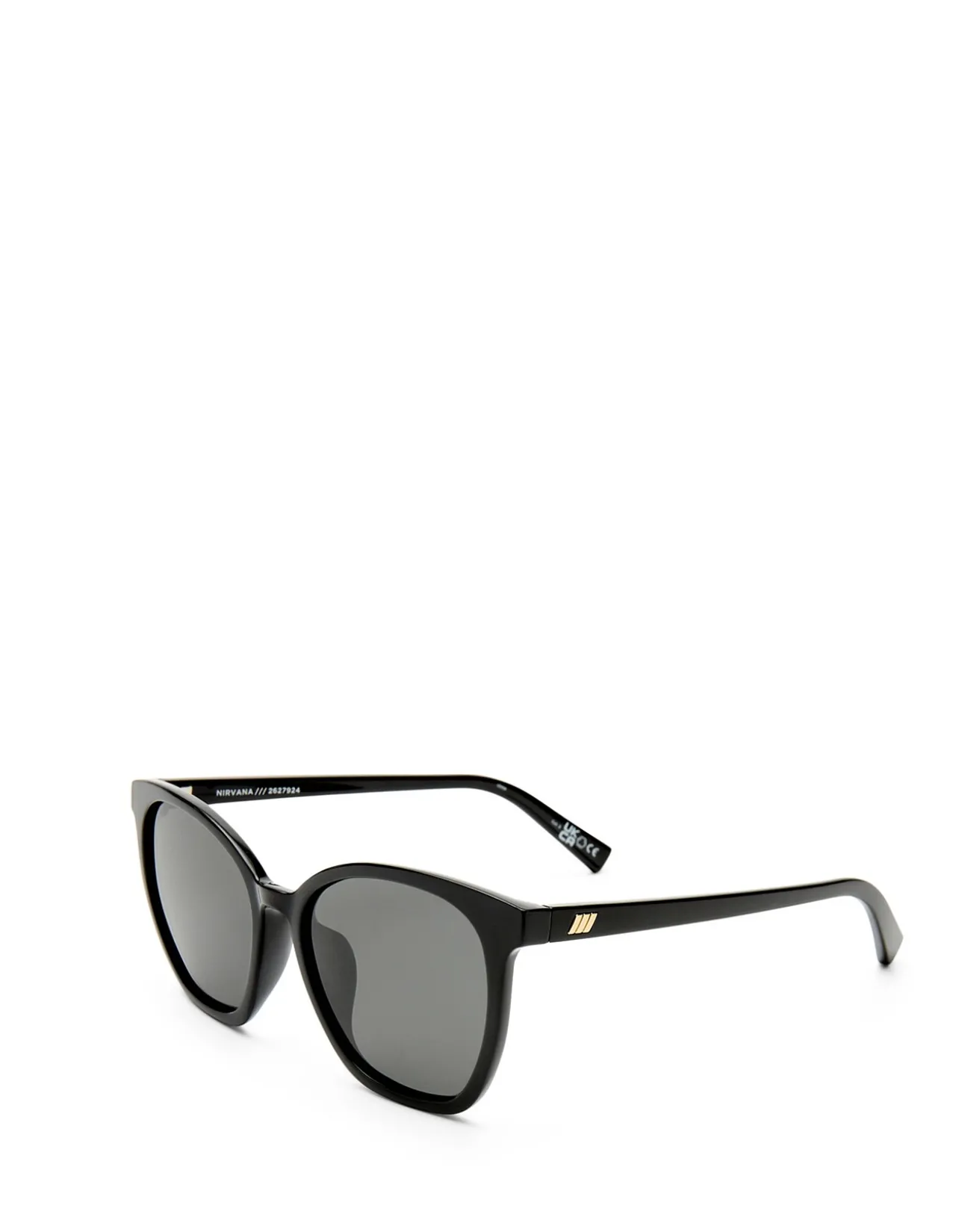 NIRVANA BLACK CAT-EYE SMOKE MONO POLARIZED SUNGLASSES