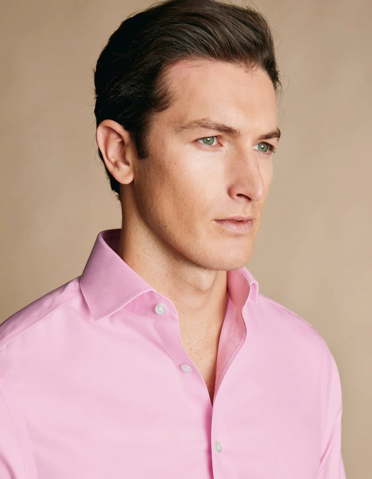 Non-iron twill slim fit shirt