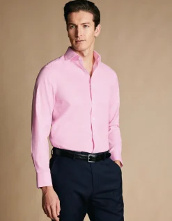 Non-iron twill slim fit shirt