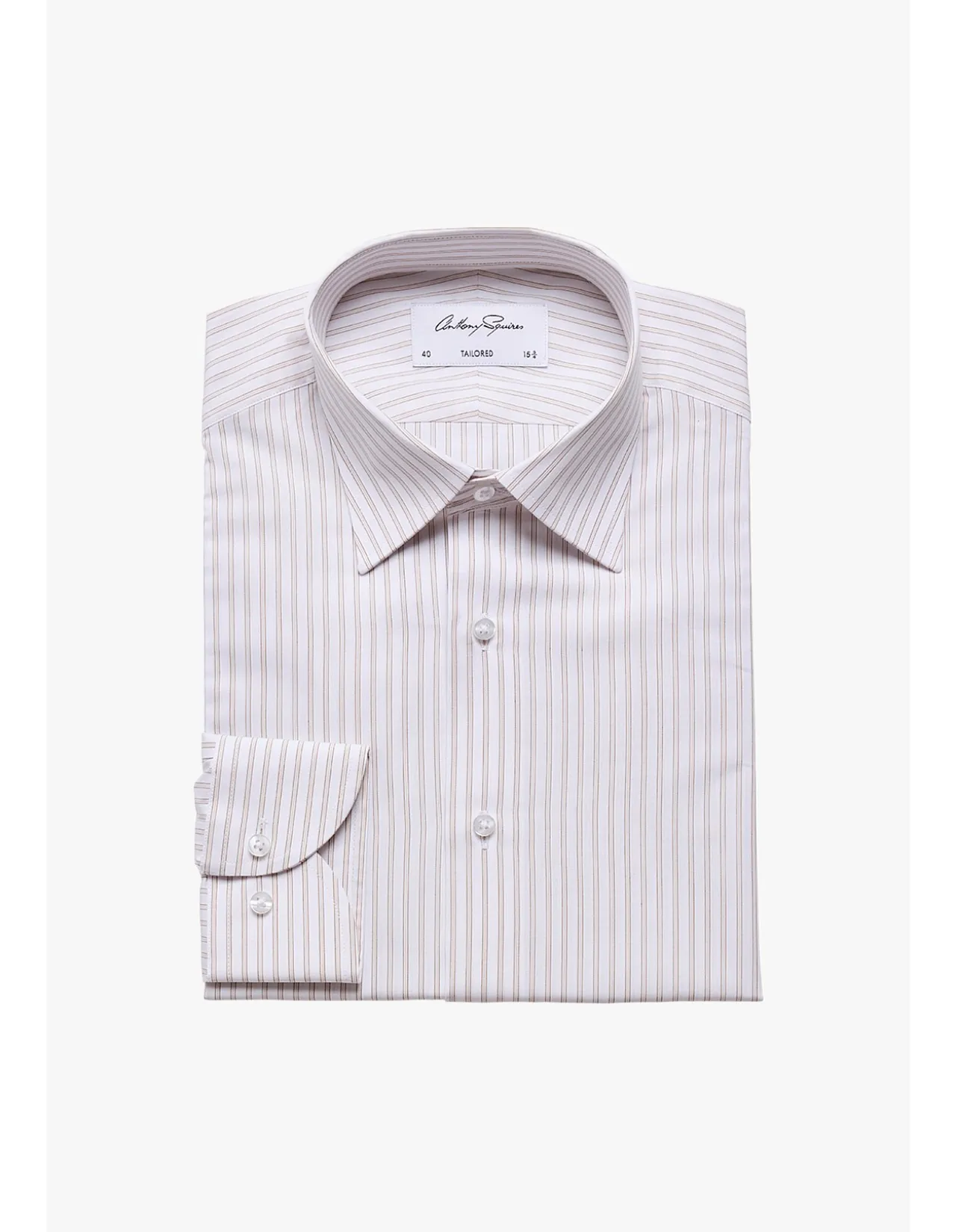 NORRIS FORMAL SHIRT - BROWN STRIPE