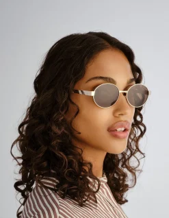 NORWOOD GOLD OVAL SUNGLASSES