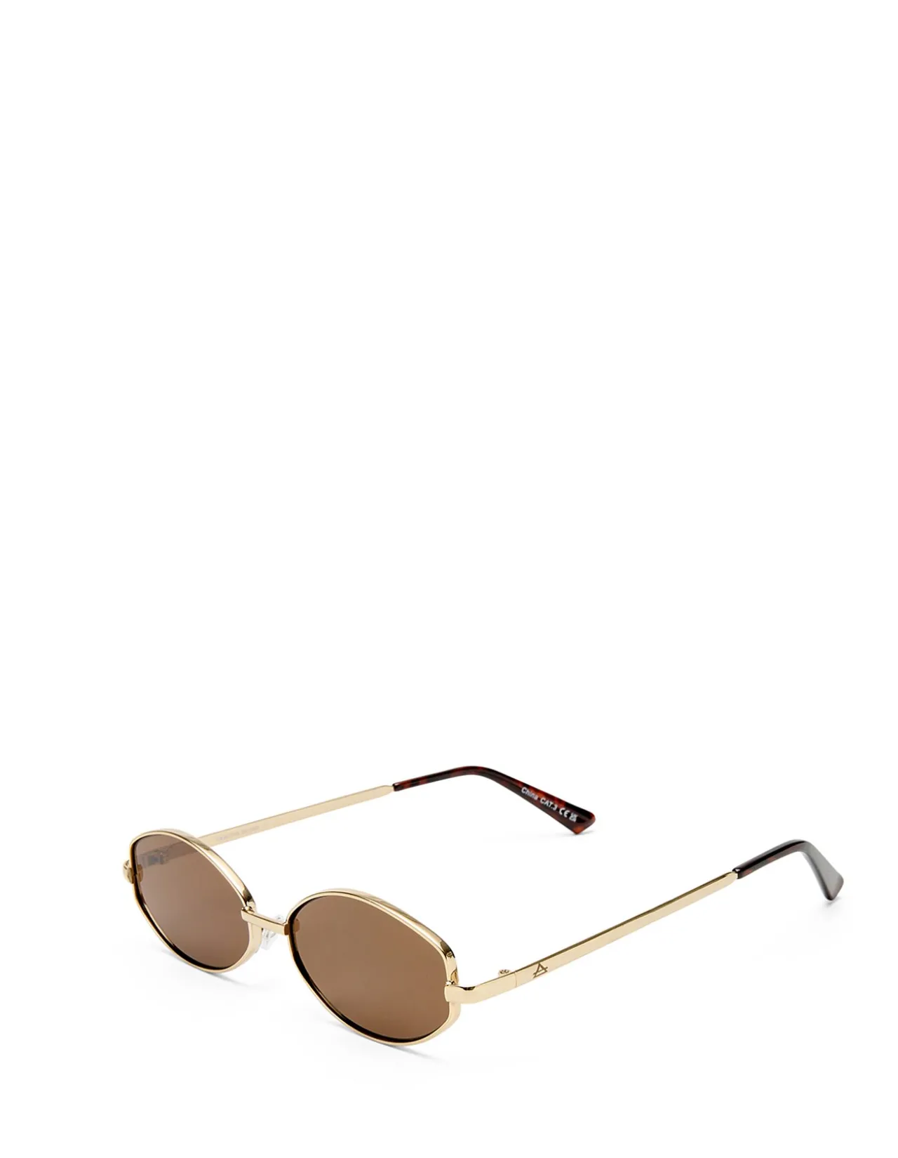 OBJECTIVE GOLD OVAL SUNGLASSES