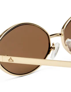 OBJECTIVE GOLD OVAL SUNGLASSES