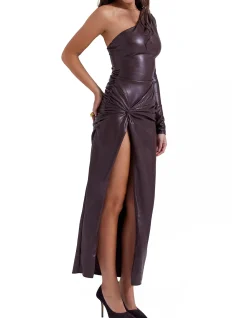 Octavia One Shoulder Maxi Dress with Thigh Slit