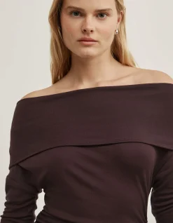 Off Shoulder Long-Sleeve Top