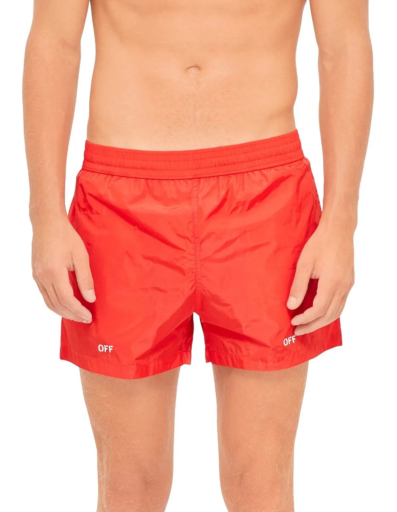 Off Stamp Swimshorts with Elasticated Waist