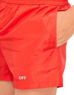 Off Stamp Swimshorts with Elasticated Waist