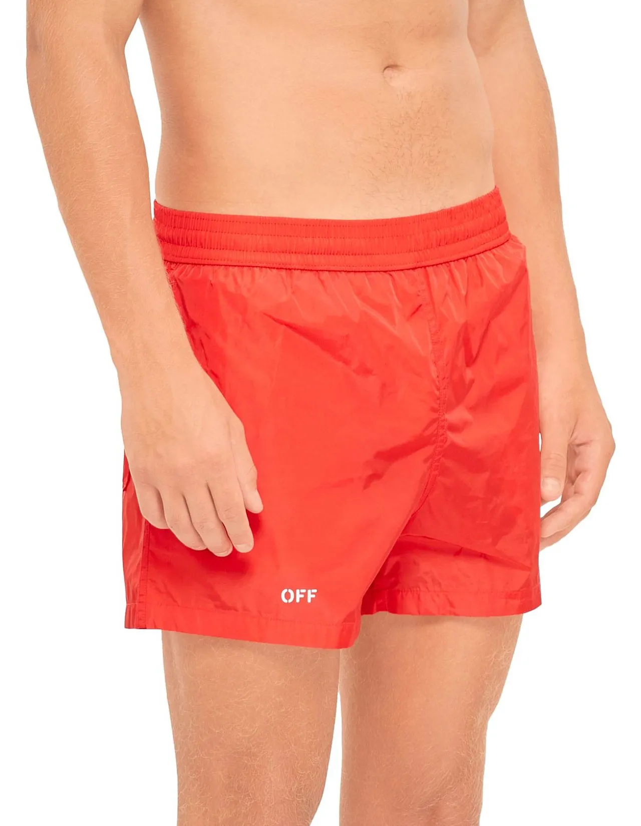 Off Stamp Swimshorts with Elasticated Waist