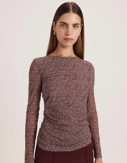 Ohio High Neck Long Sleeve Mesh Top