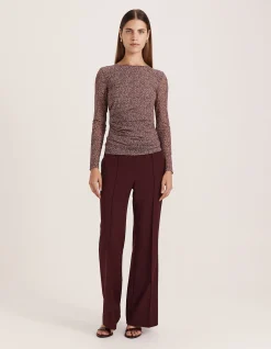 Ohio High Neck Long Sleeve Mesh Top