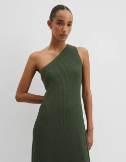 One Shoulder Rib Dress