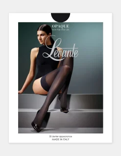 Opaque Stay Up 50D Lace Top Stockings Nero