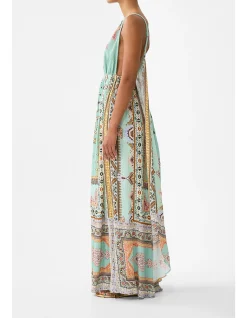 OPEN BACK LONG CAPE DRESS