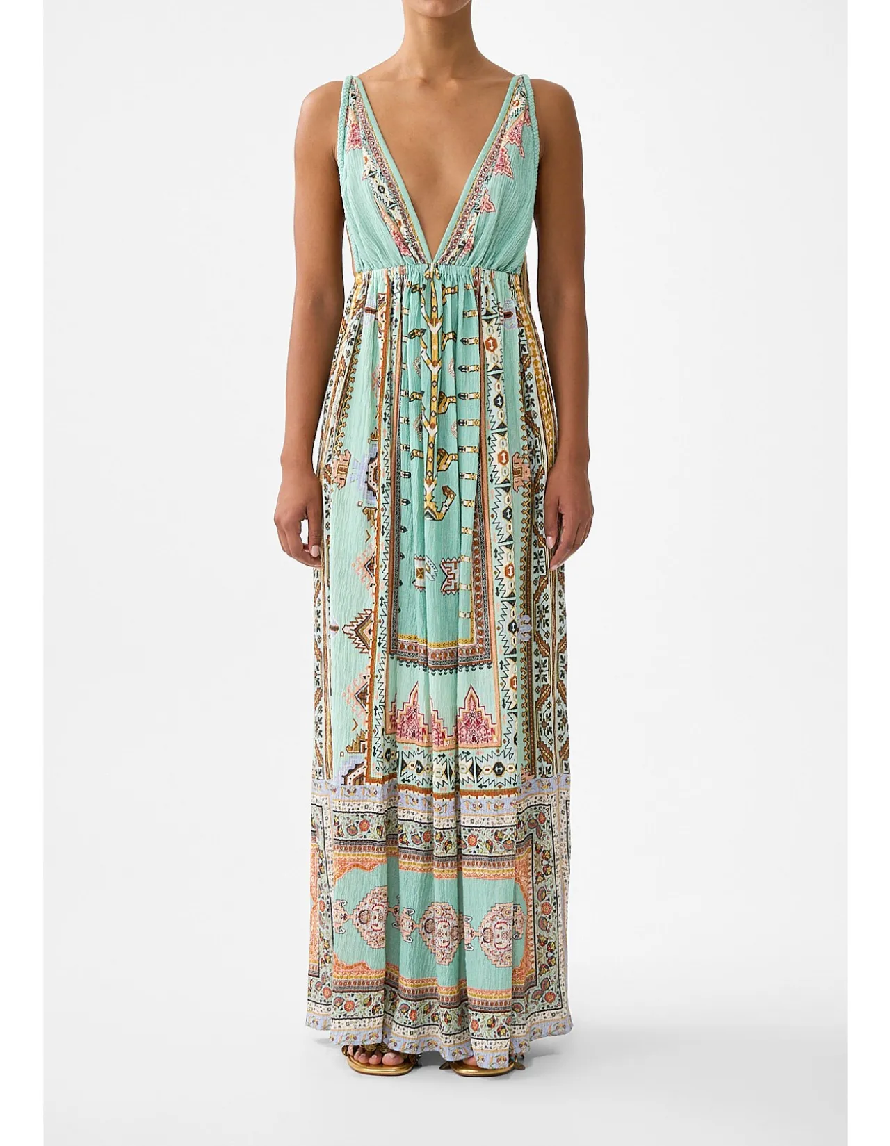 OPEN BACK LONG CAPE DRESS