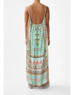 OPEN BACK LONG CAPE DRESS
