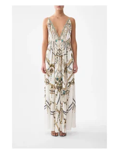 OPEN BACK LONG CAPE DRESS