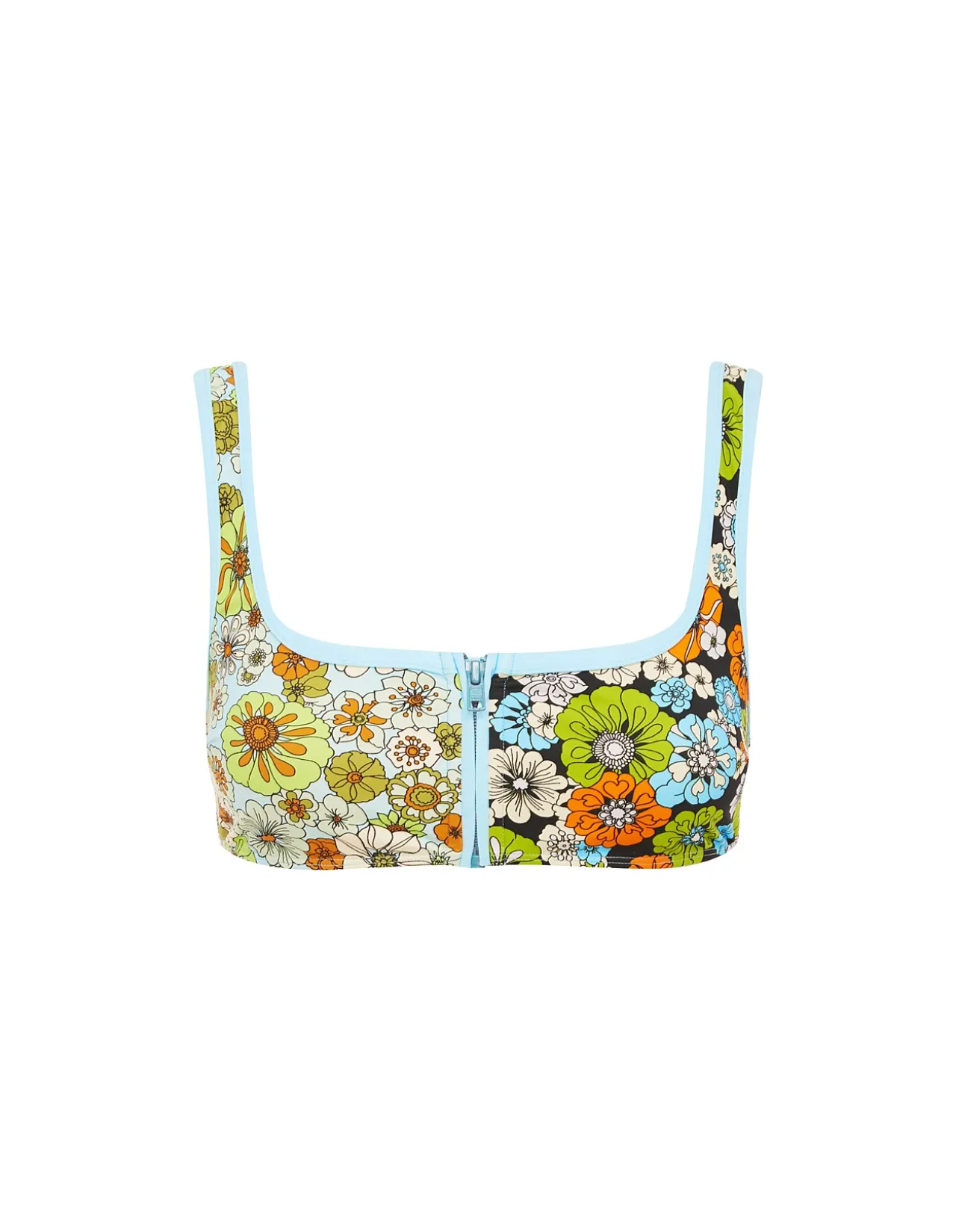 Orange Blossom Zip Scoop Top