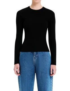 Organic Cotton Rib Long Sleeve T-shirt