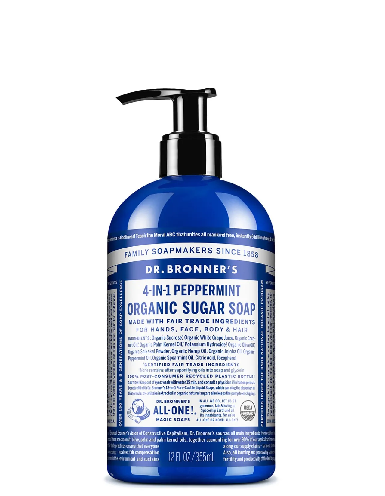Organic Pump Soap 355ml - Peppermint
