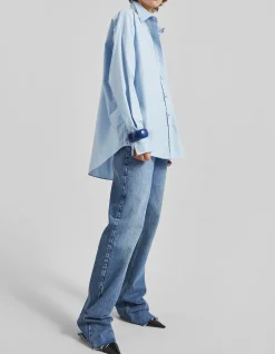 ORNELLA SIDE BUTTON-UP SHIRT