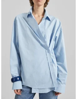 ORNELLA SIDE BUTTON-UP SHIRT
