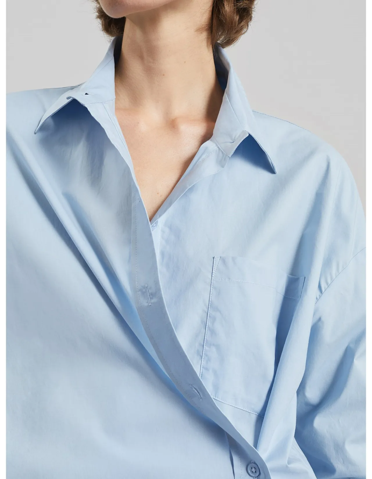 ORNELLA SIDE BUTTON-UP SHIRT