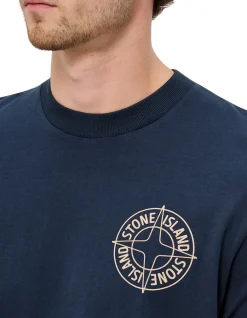 Outline Compass Organic Cotton Logo T Shirt