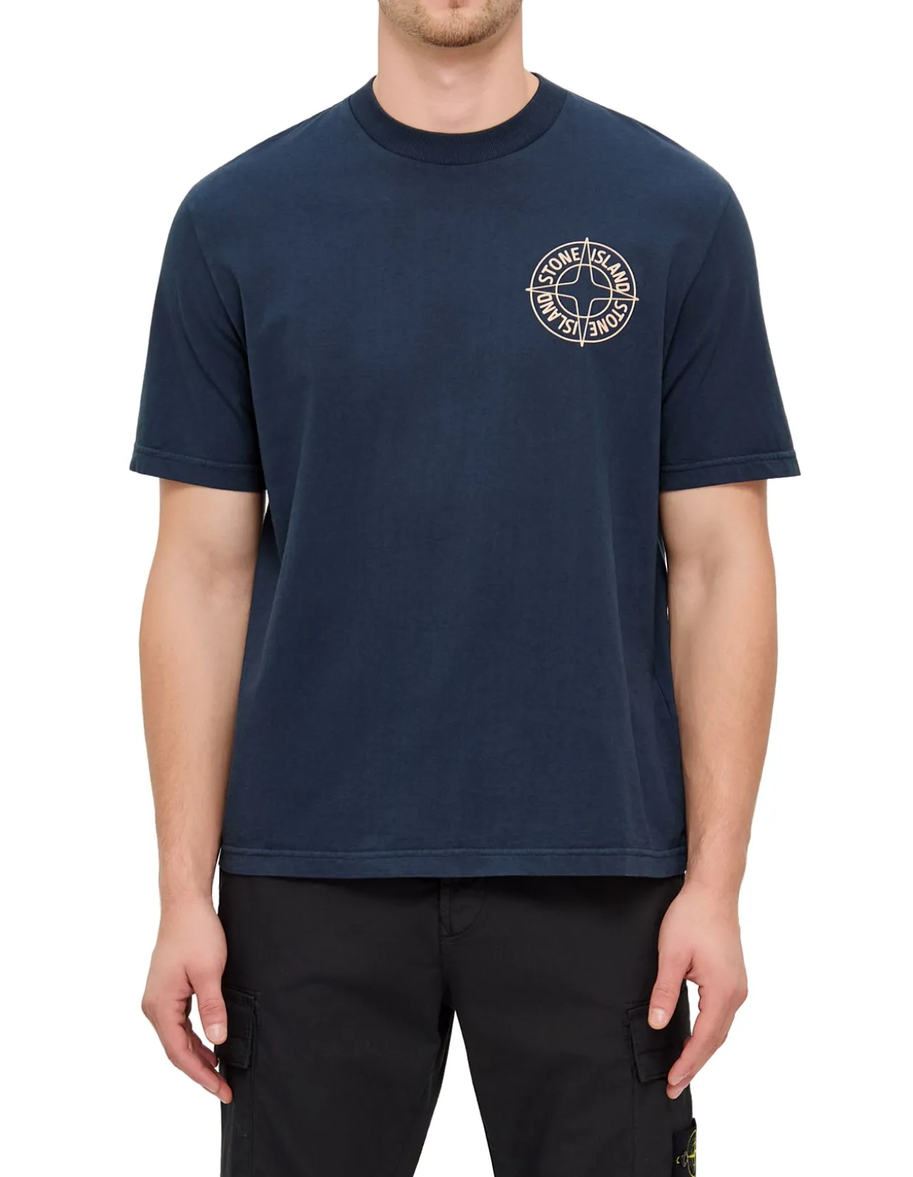 Outline Compass Organic Cotton Logo T Shirt