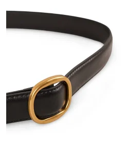 Oval Buckle Belt - Black