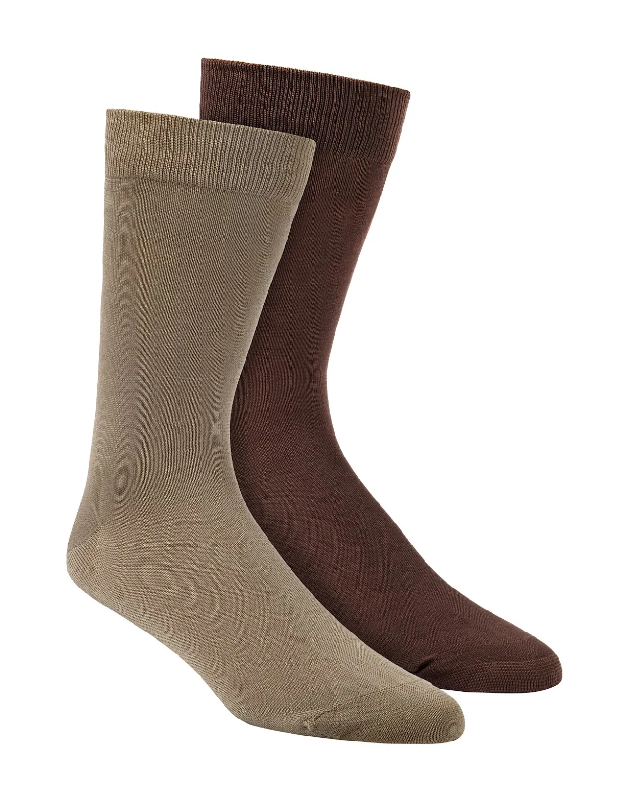 2 PACK MERCERISED COTTON DRESS CREW SOCKS