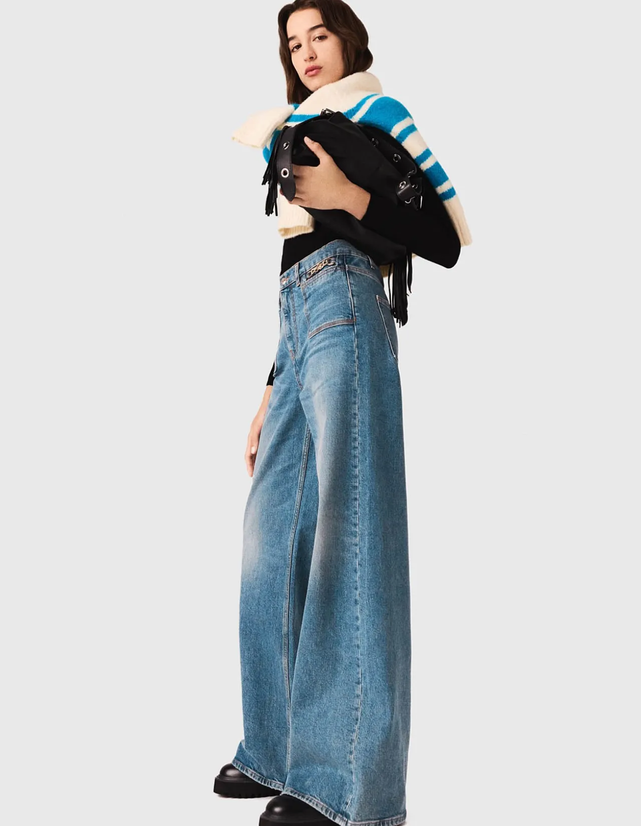 Palermata High Rise Flared Denim Jeans