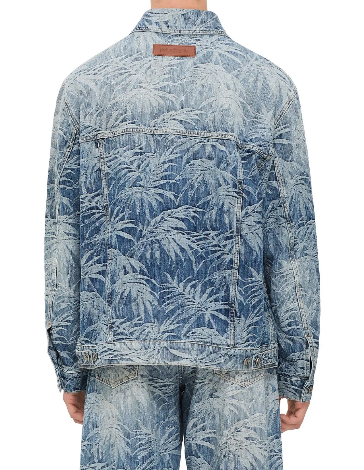 Palms Wash Denim Jacket with Jacquard Graphics