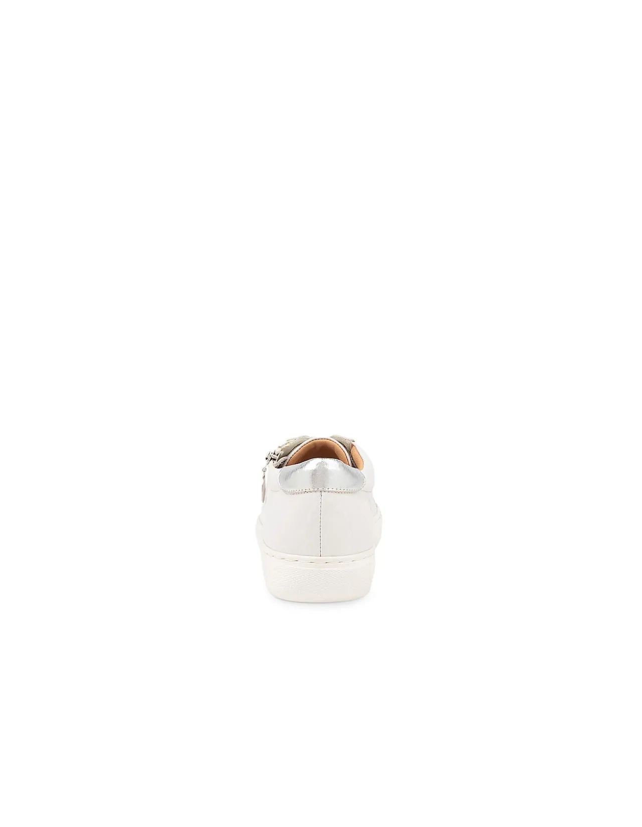 Pamela XF White Silver Leather Sneakers