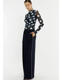 PAMMIE SEAMED MESH TOP