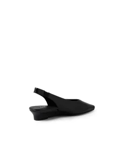 Paramore Square Toe Low Wedge Slingback Heels