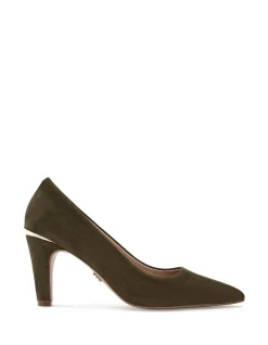 Parisa Olive Green Suede Leather Pump