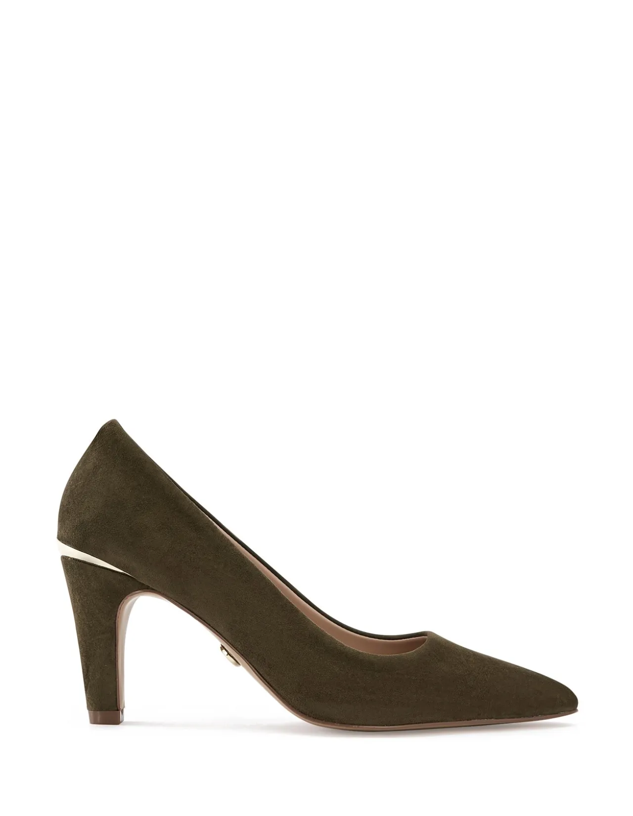 Parisa Olive Green Suede Leather Pump