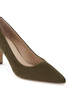 Parisa Olive Green Suede Leather Pump