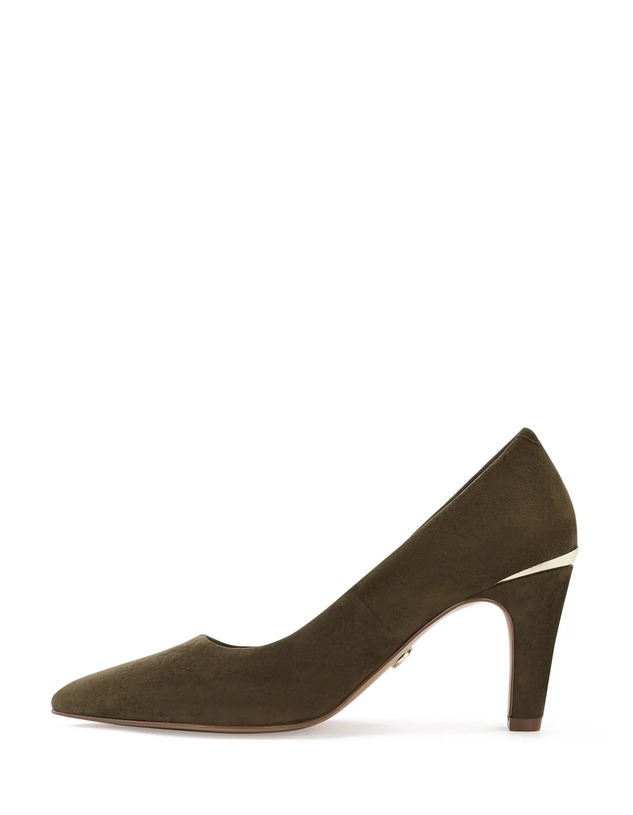 Parisa Olive Green Suede Leather Pump