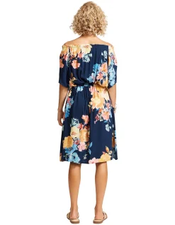 Parisio Off Shoulder Floral Midi Dress